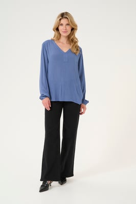 Langarm-Bluse Regular fit Blue Indigo