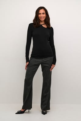 Langarm-Bluse Slim fit Black