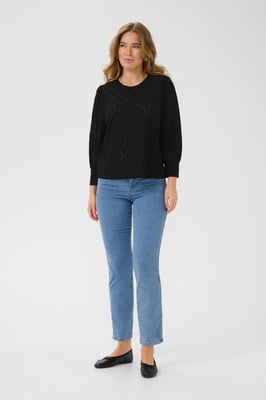 Langarm-Bluse Regular fit Black