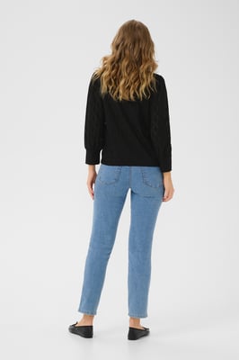 Langarm-Bluse Regular fit Black