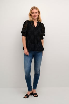 Langarm-Bluse Relaxed fit Blac