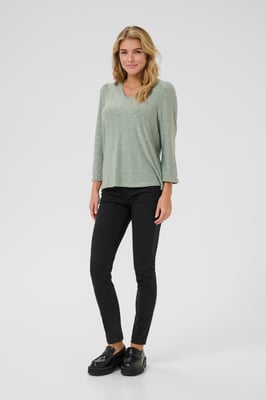 Langarm-Bluse Regular fit Lily Pad CC light green