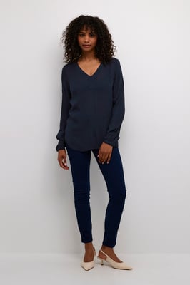 Langarm-Bluse Regular fit Midnight Marine