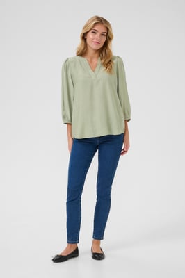 Langarm-Bluse Regular fit Desert Sage CC light green
