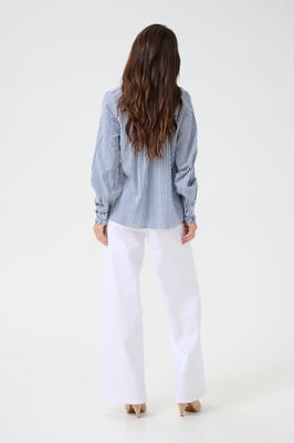 Langarm-Bluse Regular fit Blue Milkboy blue white