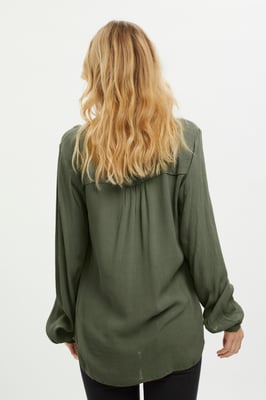 Langarm-Bluse Regular fit Grape Leaf green