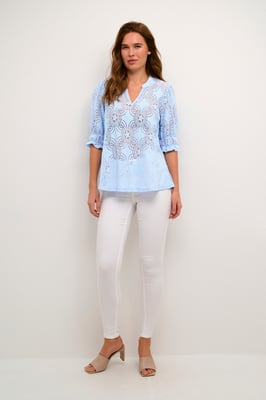 Langarm-Bluse Relaxed fit Cashmere Blue