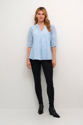 Langarm-Bluse Relaxed fit Cashmere Blue