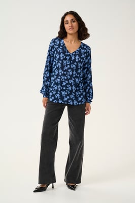 Langarm-Bluse Regular fit Midnight M./Ebb&Flow Flower floral