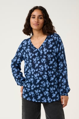 Langarm-Bluse Regular fit Midnight M./Ebb&Flow Flower floral
