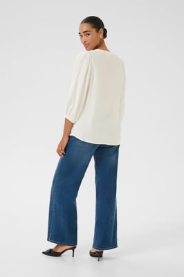 Langarm-Bluse Regular fit Chalk CC. white
