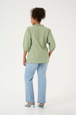 Langarm-Bluse Regular fit Oil Green