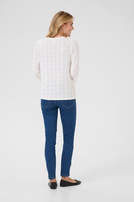 Langarm-Bluse Regular fit Chalk CC. white