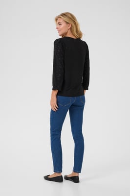 Langarm-Bluse Regular fit Black Deep CC. black
