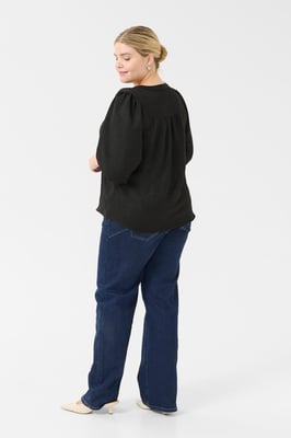 Langarm-Bluse Regular fit Black 