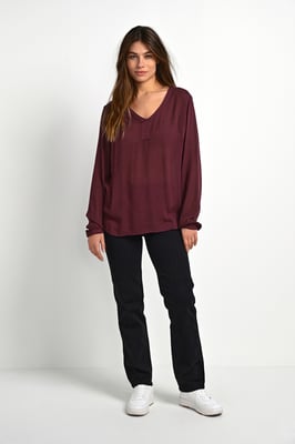 Langarm-Bluse Regular fit Dark Jewel purple