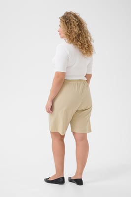 Shorts Loose fit Chincilla / White stripe beige