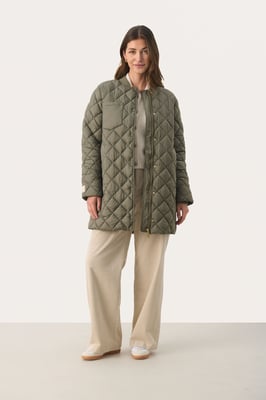 Jacke Gerade Passform Smokey Olive