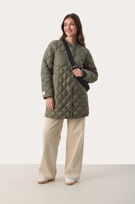 Jacke Gerade Passform Smokey Olive
