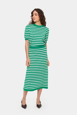 Rock A-shape Jelly Bean Ice Stripe white green