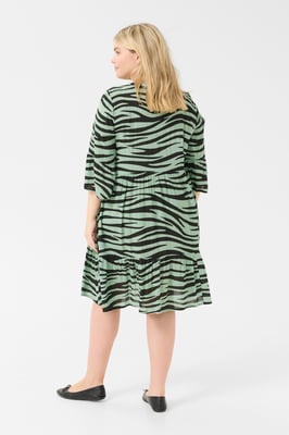 Kleid A-shape black green