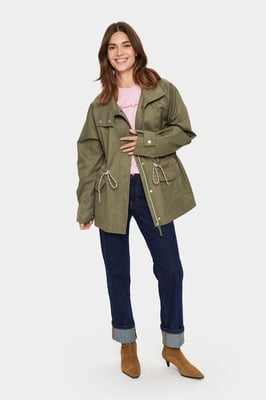 Jacke Gerade Passform Musk green