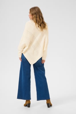 Poncho Loose fit Eggnog Melange