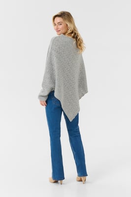 Poncho Loose fit Light Grey Melange