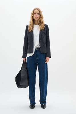 Blazer Feminine Form Dark Grey Melange