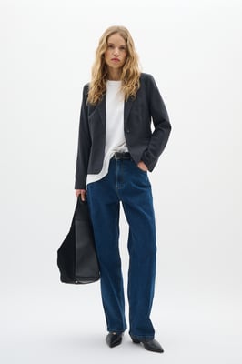 Blazer Feminine Form Dark Grey Melange