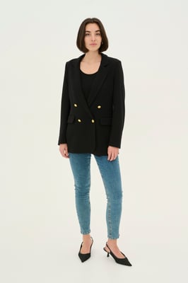 Blazer in taillierter Passform Schwarz black