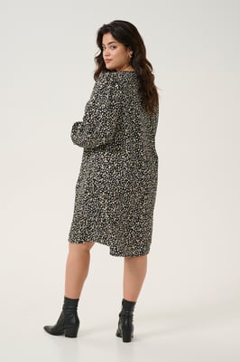 Kleid A-shape black multi
