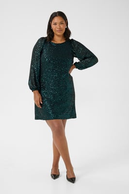 Jerseykleid A-shape dark green