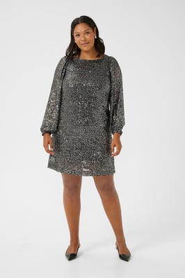 Jerseykleid A-shape silver