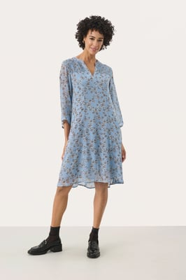 Kleid Gerade Passform blue