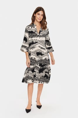 Kleid Casual fit black offwhite