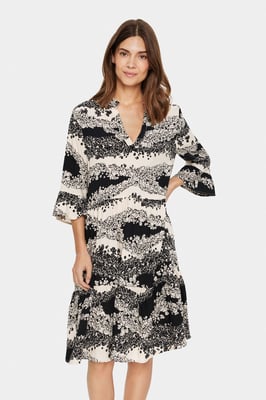 Kleid Casual fit black offwhite