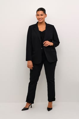 Blazer In Form geschnitten Schwarz Tief black