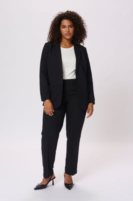 Blazer In Form geschnitten Schwarz Tief black