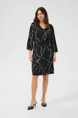 Kleid Regular fit black white