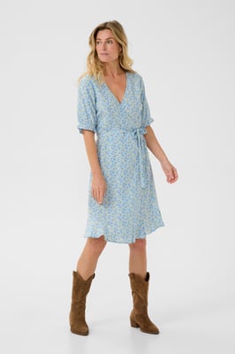 Kleid Feminine Blue Yellow Small Floral blue multi