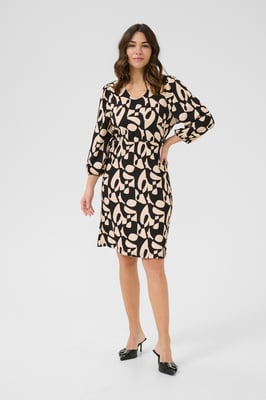 Kleid Regular fit black offwhite