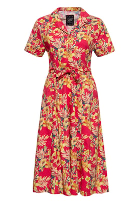 Queen Kerosin Damen Swing Kleid Hawaii Red rot