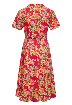Queen Kerosin Damen Swing Kleid Hawaii Red rot