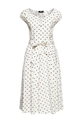 Queen Kerosin Damen Swing Kleid weiß