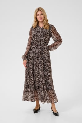 Kleid A-shape Natrual Animal Spots leopard