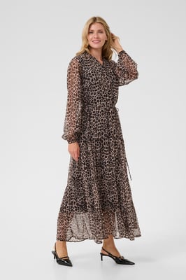Kleid A-shape Natrual Animal Spots leopard