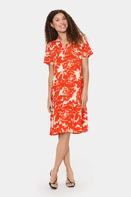 Kleid Lockere Passform Poinciana Water Blooms multicolour