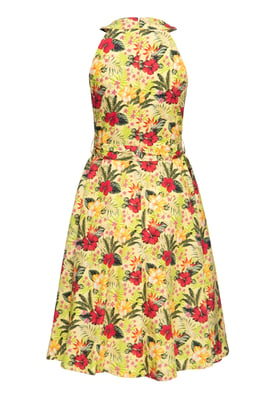Queen Kerosin Damen Swing Kleid gelb