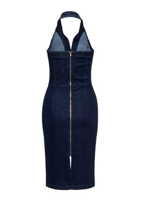 Queen Kerosin Damen Etuikleid Denim